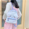 Zaini Kawaii Sanrioed My Melody Cinnamoroll Cartoon Plush Bag Soft Stuffed Animals Plushie Zaino Ragazze Doll Regali di Natale D Dhjrd