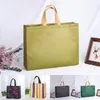 Storage Bags Striped Non-woven Fabric Reusable Shopping 2022 Large Foldable Tote Grocery Bag Travel Eco Friendly