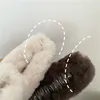 Korean Pluszowy klips do włosów dla kobiet sztuczne króliki futra włosy pazur zimowy barrette kucyk