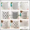 Storage Baskets Ins Laundry Kids Toys Basket Foldable Dirty Clothing Bucket Waterproof Laundries Bag Polka Dot Cactus 55 Styles Drop Otxb3