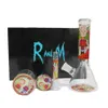 Smoking Personalized RAW Design Glass Bong Hookah Kit Thick Water Pipe With Herb Tobacco Grinder Storage Tank Accessories