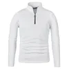 Зимние мужчины свитера Slim Fit Quarter Zip Turtle Sece Polo свитер. Случайный свитер с длинным рукавом.