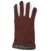 fingerless gloves hand Warmer gloves men Mens PU Leather Winter Driving Warm Gloves Cashmere