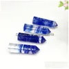 Arts And Crafts Blue Crystal Point Rough Stone Ornaments Ability Quartz Pillar Mineral Healing Wands Reiki Energy Tower Drop Deliver Dhrzj