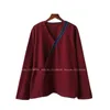 Ethnische Kleidung Frauen Retro Baumwolle Leinen Casual Bluse Zen Hanfu Tang Qipao Shirts Kimono Roben Strickjacke Chinesischen Stil Jacken