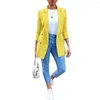 Kvinnors kostymer i -Jewelry Kvinnor Casual Long Sleeve Open Front Blazer Office Lady Lady Female Jacket Ol Cardigan Blazers