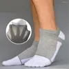 Men's Socks Men Mesh Compression 2022 Splicing Cotton Soft Ankle Polyester Spring Toe Novelty Sport Running