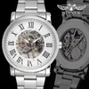 Vinnare Business Men Mechanical Hand Wind Watches Herr Fashion Casual Skeleton Dial Analog Hela armbandsur Slzg21225J