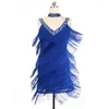 Stage Wear Women 1920s Flapper Dress Ladies Great Gatsby Party Charleston Dance Performance Costumes Fringe Sequined Latin Salsa