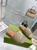 Designer Luxury Beige Men's Maxi Canvas Slide Sandals Flip Flop Slipper With Box Dust Bag