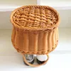 Kvällspåsar Portable Rattan Woven Bag Wedding and Festival Gift Packaging Basket Hand Beach Women's Shopping Handväska