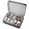 Special For Travel Sport Protect 10 Grids Mixed Grids PU Leather Wristwatch Box CaseZipper Travel Watch Jewelry Storage Bag Box3260