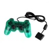 Contrôleurs de jeu Manette de connexion filaire pour PS2 Double contrôleur de vibration Joypad numérique 2 Anti-transpiration Antislip8991527