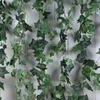 Fleurs d￩coratives 4pcs / lot Simulation de plante artificielle 1,8 m Ivy Strip Green Vine ￉gout d￩cor de mariage Home Wedding Wall Murd Hanging Rattan Faux