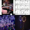 Led Strings New Bobo Ball Wave Line String Balloon Light con batteria per Natale Halloween Wedding Party Home Decoration Circar D Dhpro