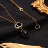 Fashion Multicolor Gem Necklace Luxury Girls Love Pendant Necklaces Designer Jewelry Classic Premium Accessories Long Chain For Wo5843872