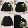 Pullover Plover 4 7y Kids Boys Sweatshirt Baby Autumn Clothing Cartoon Dinosaur Long Sleeve Tops Children Casual Loose tröja 22101 Dhujp