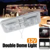 Alla terr￤nghjul 5 Pack RV LED 12V tak fixtupe dubbel kupol ljusl￤sningslampa f￶r bil/husbil/sl￤pvagn/husbil/b￥t naturlig vit 4000-4500k