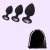 Toy sexual 3pcs Massagem pessoal Silicone Butt Plugs Kit Anal Toys para iniciantes homens para iniciantes homens casais nu2j