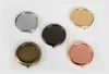 Lege compacte spiegel met epoxysticker Nieuwe cosmetische zakspiegel make-up Compacts Zilver Kleur Voor DIY Decoden #M070S