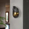 Muurlamp moderne minimalistische imitatie marmeren kamer verlichting electroplating proceslampen decoratie wilde scène nachtlampje