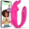 Sex Toy Control App Remote Wearable Clitoral G Spot Vibrator for Women Panty Par med 12 vibrationer Dual Vibrating G-Spot Clitoralis ICO5