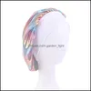 Other Household Sundries Muslim Women Wide Stretch Silk Satin Breathable Bandana Night Slee Turban Hat Headwrap Bonnet Chemo Cap Hai Otmhg