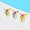 Broches cindy xiang phoenix para mulheres moda shinestone pássaro pino 3 cores disponíveis jóias de casamento de festa