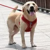 犬の首輪が巻き切る大きな犬の通気性ハーネスベストプルドッグトレーニングハーネス調整可能な反射ペットハーネスピットブルラブラドールT221212