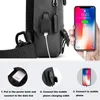 Aktentaschen MANET Herren USB-Lade-Brusttasche Große Kapazität Outdoor-Schulter-Crossbody-Taschen Wasserdichter Rucksack Männliche Sportarten