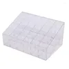 Hooks Clear Acrylic 24 Grid Makeup Organizer Storage Box Lipstick Nail Polish Display Stand Holder Cosmetic Jewelry Case