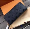 Clutch feminina preta empreinte feminina carteira longa de couro pu carteiras com zíper único clássica bolsa de milho porta cartão bolsa vuitton