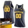 Koszykówka uczelni nosi niestandardowe Michigan Wolverines Basketball Jersey NCAA College Jon Teske Eli Brooks David Dejulius Colin Castleton Adrien Nunez Isaiah Lovers