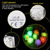 Nyhetsbelysning RGB LED -blinkande isbitbelysning Vatten Submersible Liquid Sensor Night Light for Club Wedding