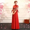 Ethnische Kleidung im chinesischen Stil Kleid Damen Slim Party Abend Lange Cheongsam Hochzeitskleid Luxus Hochzeit Qipao Mode Kleidung Vestidos