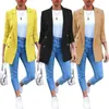 Kvinnors kostymer i -Jewelry Kvinnor Casual Long Sleeve Open Front Blazer Office Lady Lady Female Jacket Ol Cardigan Blazers