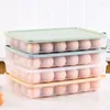 Garrafas de armazenamento Organizador de cozinha 24 grades portador de ovo Handy Bandey Bandear Recipiente com tampa para geladeira