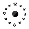 Wall Clocks 2022 Quartz Watch Clock Modern Design Reloj De Pared Living Room Acrylic Abstract Stickers