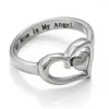 Bröllopsringar Fashion 6 7 8 9 10 Size Metal Heart Shaped Female Ring Jewelry Mors dag gåva till mamma