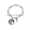 Party Favor Sublimation Rosary Bracelet Zinc Alloy Blanks Band Personalized Double Sided Heat Transfer Diy Gift Drop Delivery Home G Dhdiu