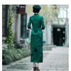 Ethnic Clothing Women Spring Sexy Mid Sleeve Split Long Cheongsam Modern Banquet Slim Qipao Dress Elegant Improve Oriental Plus Size