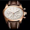 Nieuwe Bently Brown Leather Band Mens Watch Floding Clasp Quartz Movement Fashion Man Polshipes 1884 Quality314L