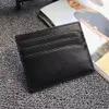 Casual Men Card Holder Ultra-Thin Business Mini Purse Men Real Leather ID Credit Card Thin Bus Card Pl￥nbok med Box296Q