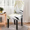 Chair Covers Nordic Style Palm Leaf Print Cover Home Decor Spandex Elastic Dinning For Restaurant Wedding Banquet