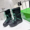 Botegas Puddle Bomber boots Flatform Lace Up Ankle Boots Black white Green designer booties Nylon waterproof breathable sneakers women Medium Mountaineering boot