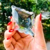 Ljuskrona kristall 75mm transparenta h￤ngen f￶r ljuskronor h￤ngande prydnadsdelar diy hem br￶llop dekor tillbeh￶r