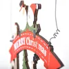 Noel Dekorasyonları 1 PC 2D 3D Süsleme Ahşap Asma Kolyeler Yıldız Xmas Tree Bell Ev Partisi Yıl Navidad