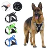 Hundhalsar Leases Nylon Dog Harness Inget drag Reflekterande sele Vest för stora hundar utomhus promenader tränar för stora hundar franska bulldog T221212