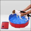 Outros suprimentos para cães piscina de piscina dobrável banheira de banho de pet -banhom piscinas cães gatos infantil infantil portátil banheira dobrável wy1355 gota otdthth