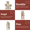 Christmas Decorations 3Pcs Angel Wooden Crafts Xmas Nutcracker Doll Toys Children's Gifts